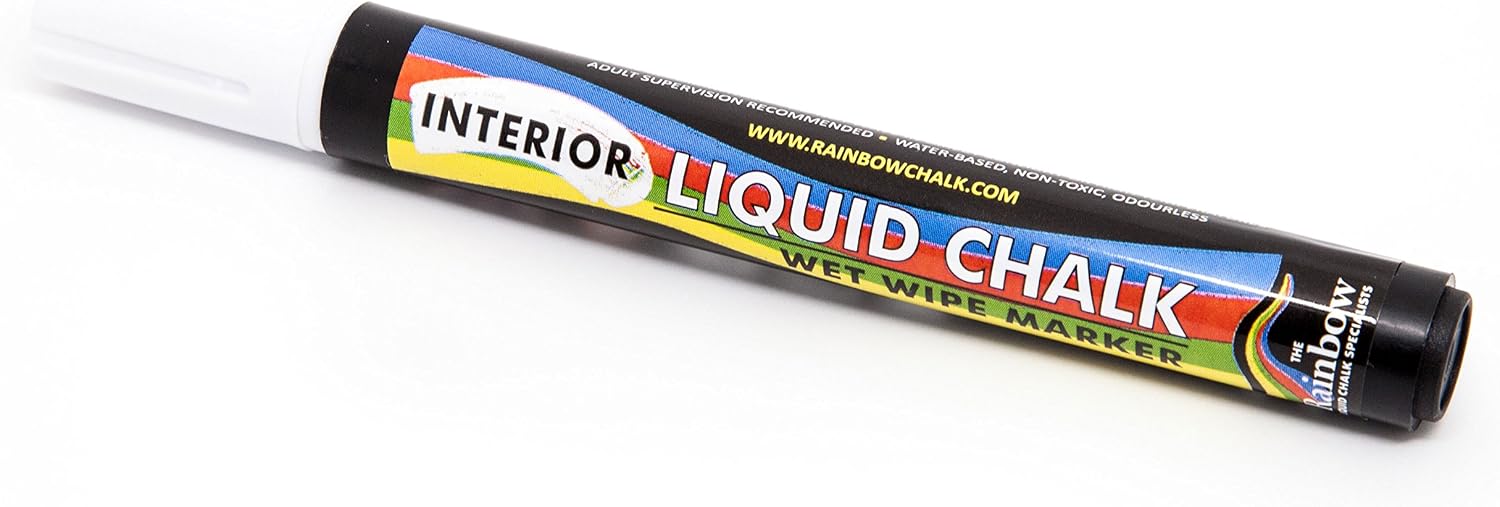 White Interior Liquid Chalk Marker Pen 5mm Bullet - Image 4