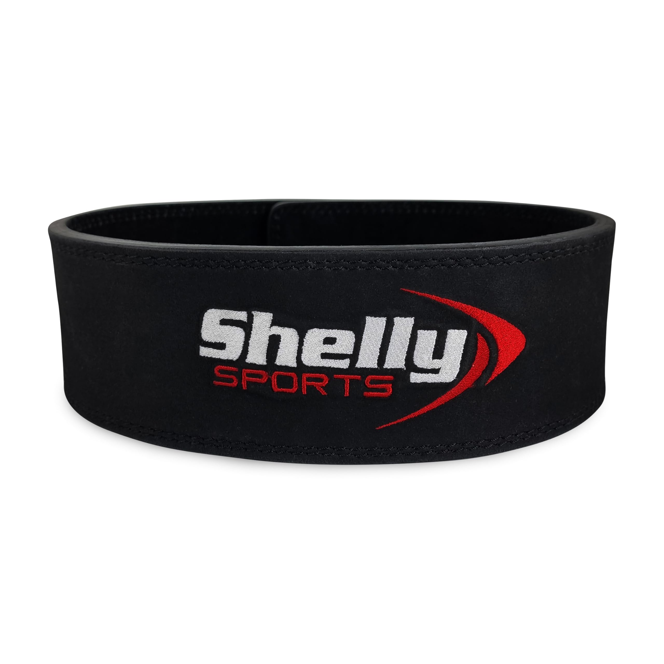 Shelly Weight Lifting Leather Belt Lever Belt for Powerlifting with Stainless Steel Buckle Adjustable Deadlift Squat Strength Training Equipment for Men and Women 4” wide 10mm Thick (Black, X-Large)