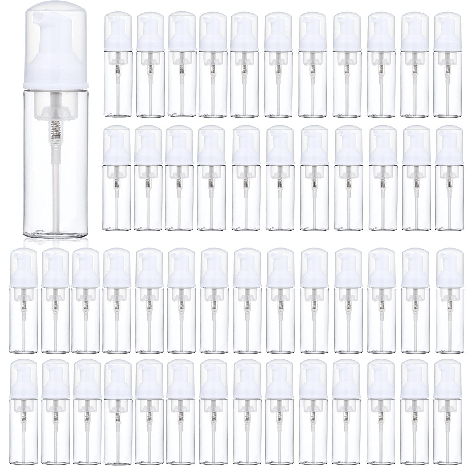 Photo 1 of 35 pcs 2oz Foam Soap Dispensers Mini Cleaning Plastic Refillable Travel Bottles with Pump for Hand Sanitizer Lash Shampoo Castile Liquid