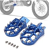 IUVWISN Dirt Bike Foot Pegs CNC for XT250 08-19 21-23 YZ125 YZ250 87-96 YZ80 96-01 TTR 90 00-07 TTR 110 08-09 TTR 125 00-04 TTR 250 00-06,Motorcycle Footpegs Wider Foot Pegs Rest Pedal Blue