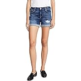 7 For All Mankind Womens Relaxed Mid Roll Shorts in Broken Twill PlazaShorts