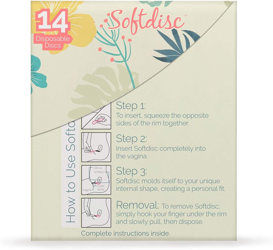 Softdisc Menstrual Disc - Softcup - 14 Discs - Cleaner Disposable Model of Reusable Silicone Cups, Period Cup, Tampon - Women w/Heavy or Sensitive Flow - 1 Size Model - Small, Medium, or Large Fit: Health & Personal Care