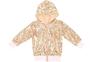 Cilucu Kids Jackets Girls Boys Sequin Zipper Coat Jacket for Toddler Birthday Christmas Clothes