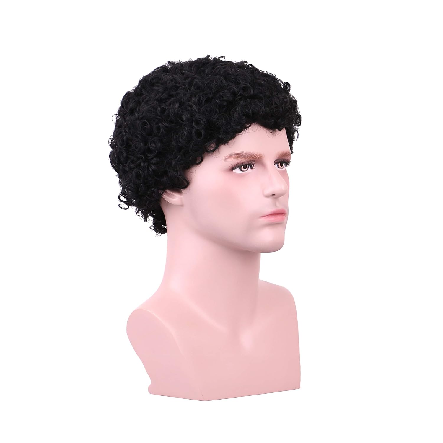 Amazon Com Sinrain Short Black Curly Wig Halloween Movie Cosplay
