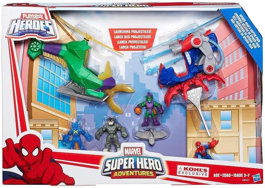 playskool super hero adventures spider man jetquarters