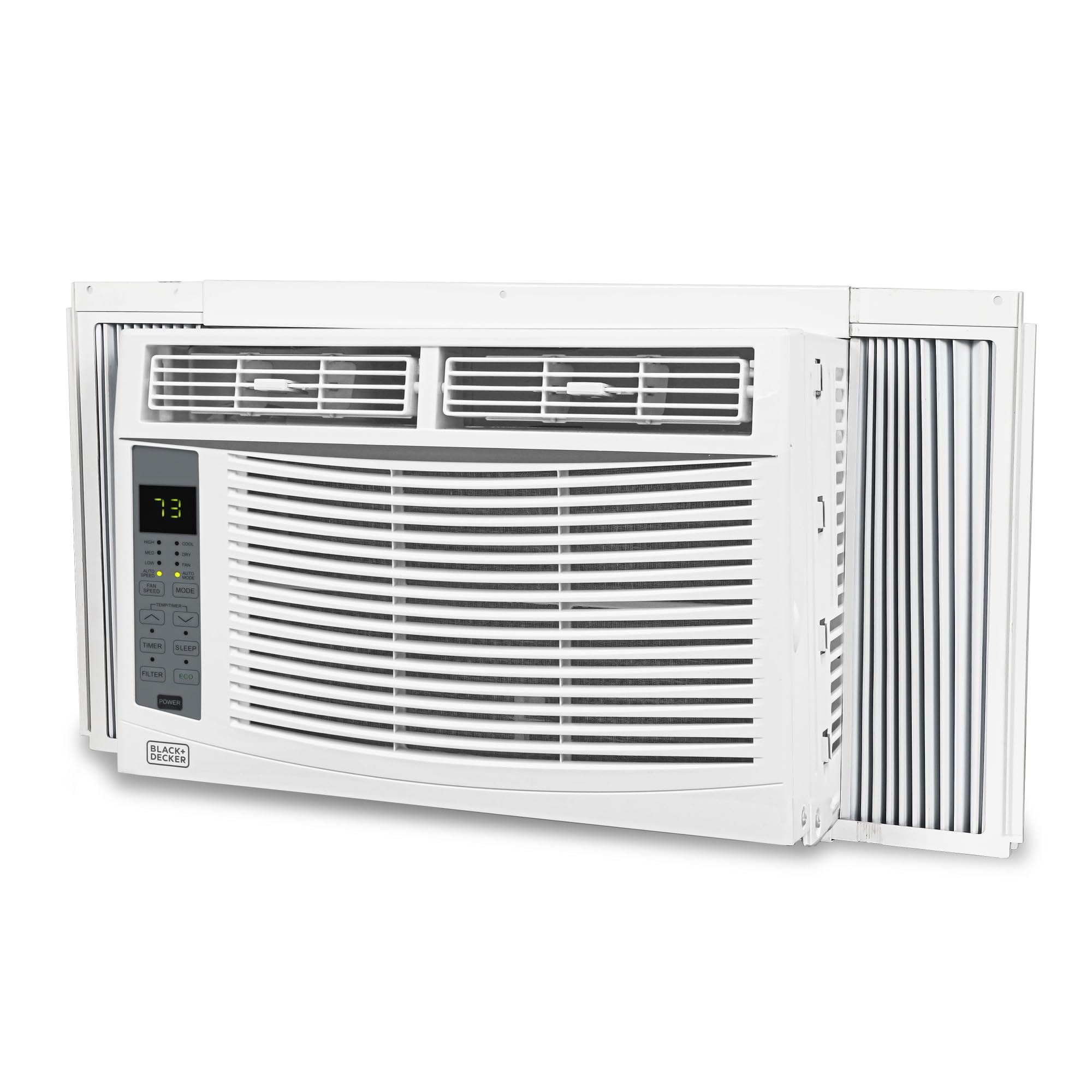 BLACK+DECKER BWAC06WT6 6000 BTU Window Air Conditioner Unit, AC Cools Up to 250 Square Feet, Energy Efficient, White