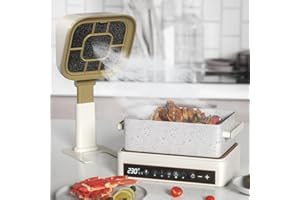 TIRYIUOU Desktop Range Hood Portable Kitchen Exhaust Fan Kitchen Vent Fan Portable Range Hood for Kitchen, Hot Pot, BBQ