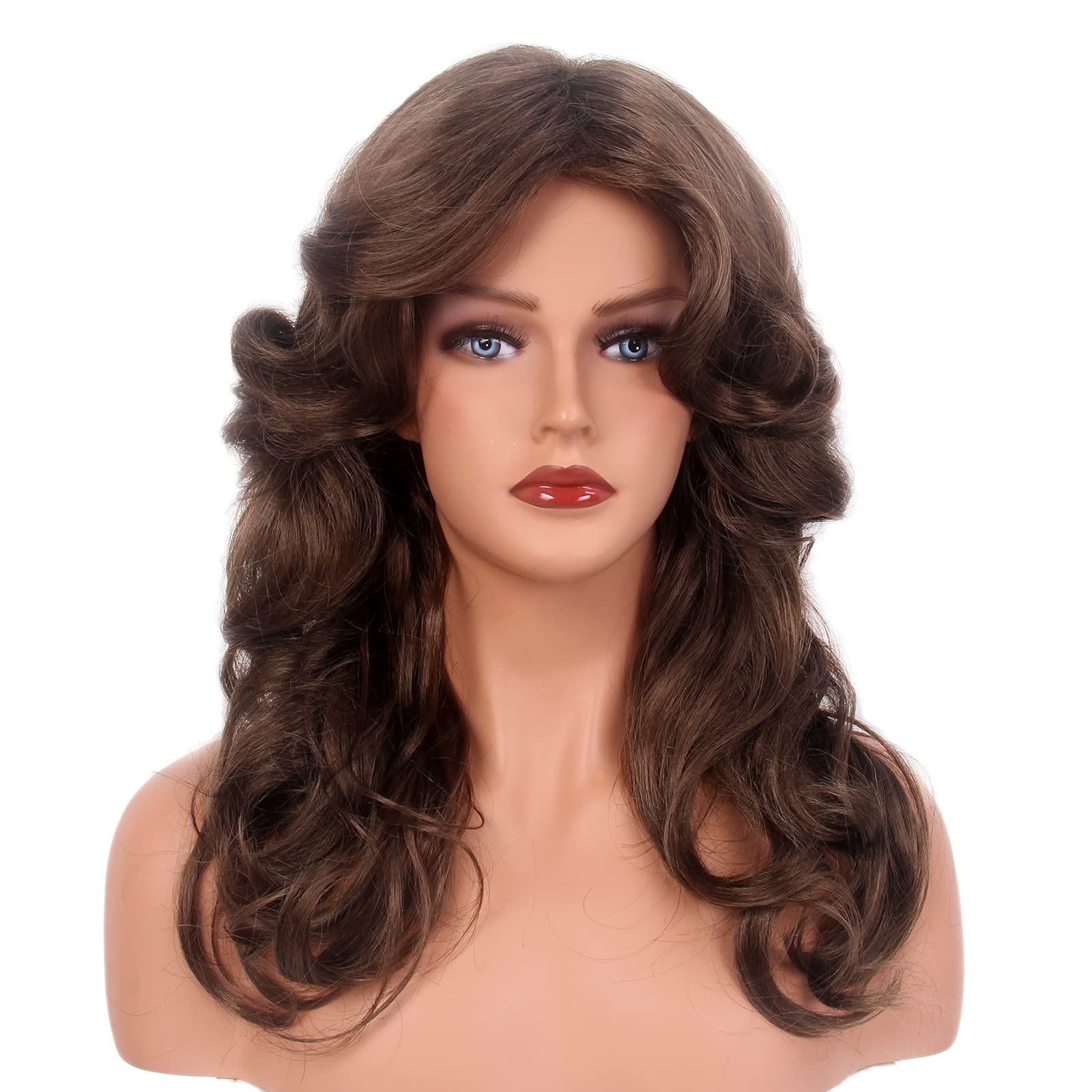 Costume Wigs 70s Feathered Hair Wig 80s Vintage Wig For Women Wig