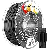 YXPOLYER Carbon Fiber ABS Filament 1.75mm 1kg ABS-CF 3D Printer Filament with Transparent Reusable PC Deformation-Resistant Spool fit AMS