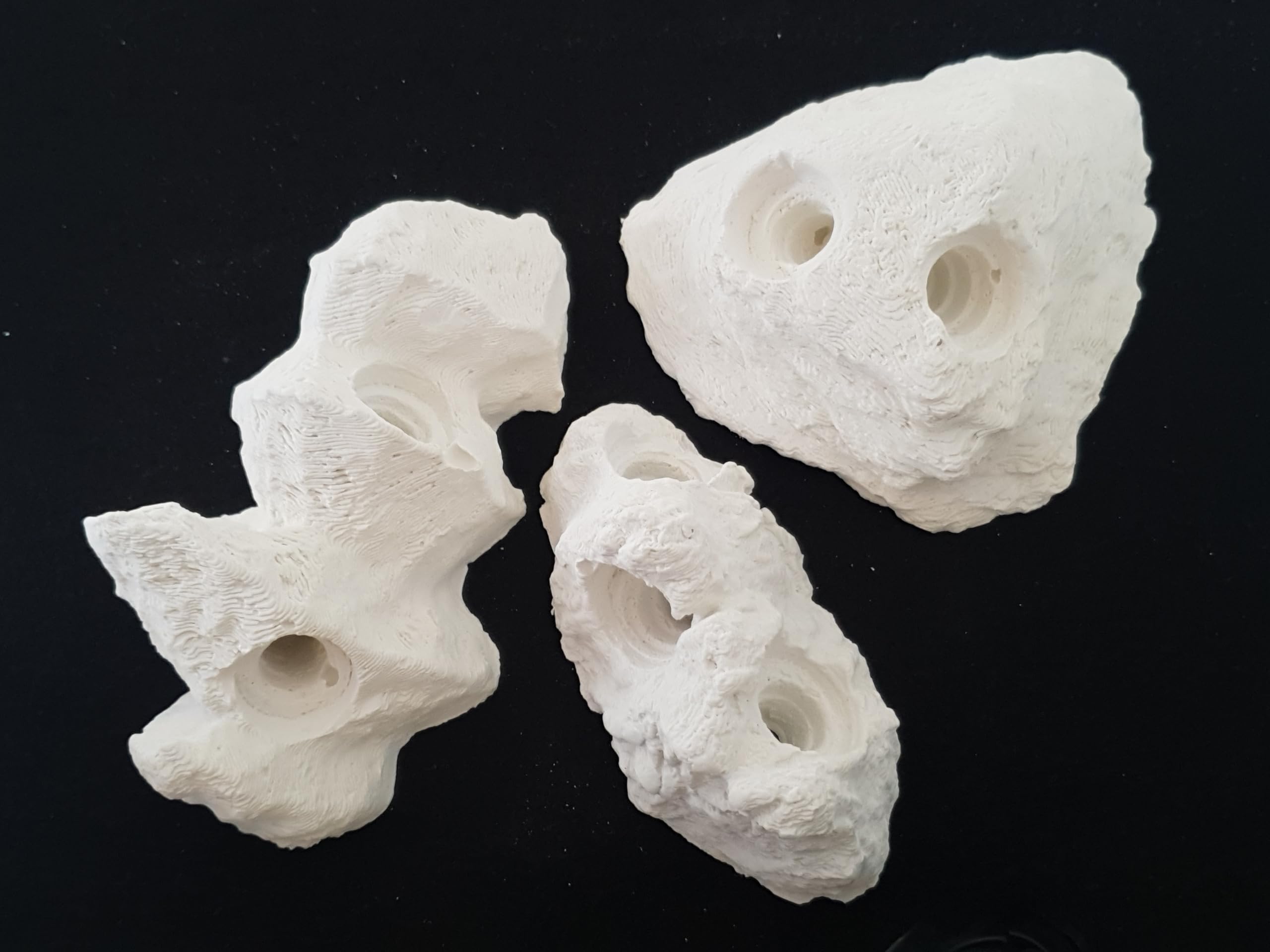 Reef-Geeks, Frag Rock 3-Piece Coral Frag Mounting Set – Natural Textured Reef-Safe Rock for Mushroom, Zoa, SPS & LPS Corals – Handmade in the UK (Large)