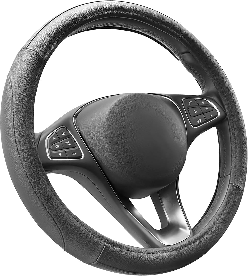 COFIT Microfiber Leather Steering Wheel Cover 37-38 cm Black M