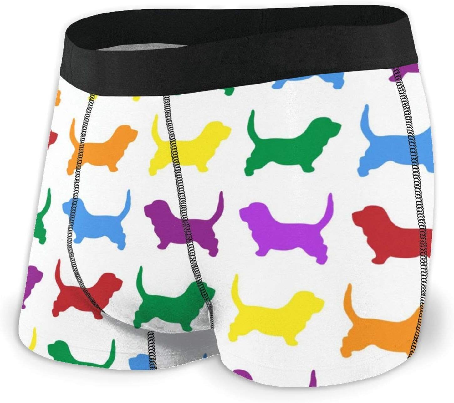 Sausage Dog Colorful Background Men's Underwear Trunk Breathable Boxer