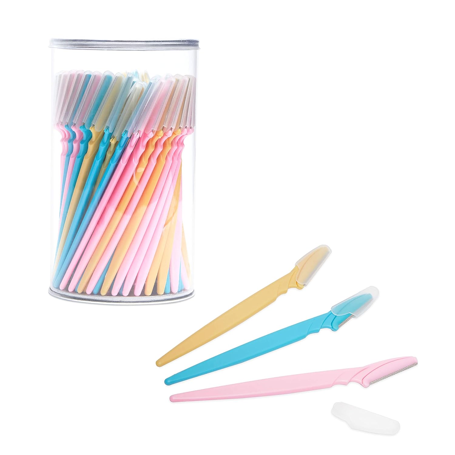 Eyebrow Razor Bulk Set, Dermaplane Facial Hair Remover Shaving Tools (60 Pack)