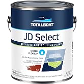 TotalBoat JD Select Water-Based Boat Antifouling Bottom Paint - Red Gallon | Single-Season Ablative Marine Paint; Use on Fiberglass, Wood, and Steel Hulls; Brush, Roll, or Spray; 25.5% Copper Biocide