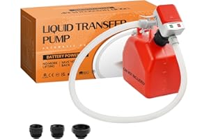 Battery Powered Fuel Transfer Pump/Portable Automatic Siphon Gas Pump for Gasoline Diesel Fuel Fluid Liquid with Auto-stop Fl