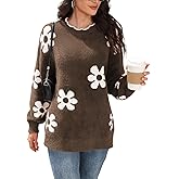 Women's Oversized Fuzzy Sweaters Long Sleeve Crew Neck Knit Soft Pullover Chunky Casual Fall Loose Jumper Top