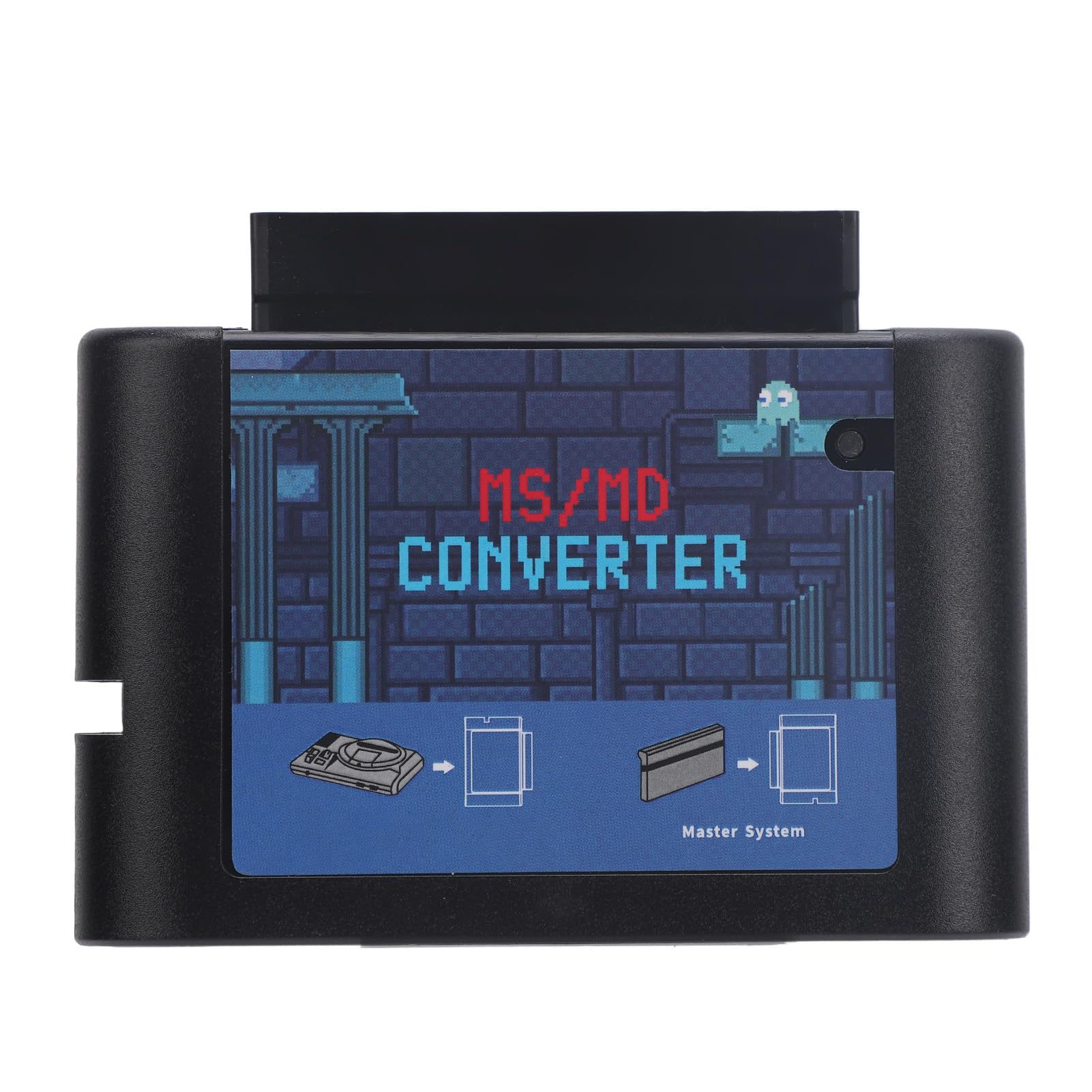 Gugxiom Converter for Mega Drive, MS/MD Game Card Adapter Converter Compatible with 5/3/2, Mega Drive (Black)