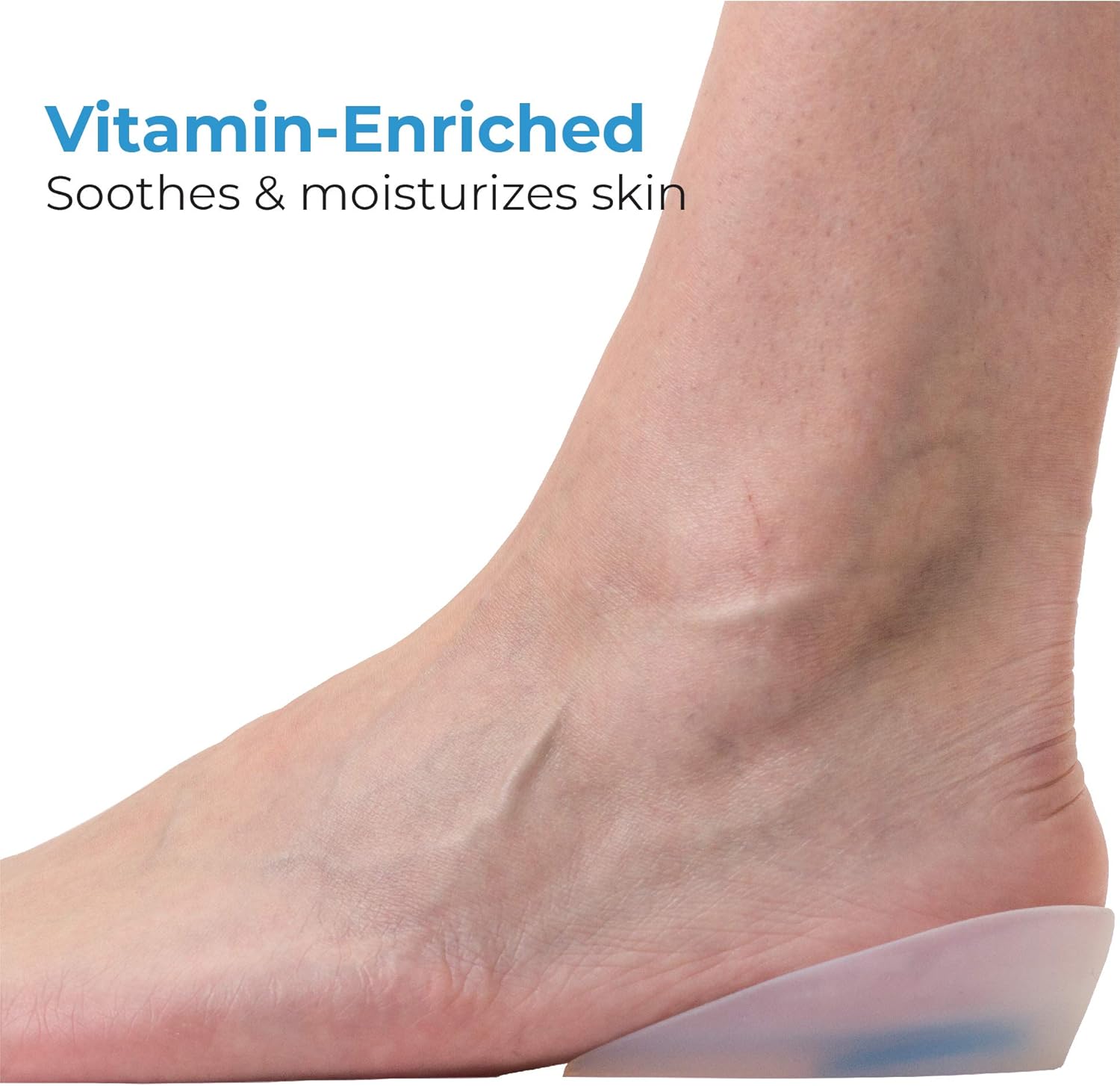 NatraCure Silicone Gel Heel Cup Cushions Size: S/M (1 Pair) - Shoe Insert Pad for Shock Absorption, Heel Spurs & Pain Relief: Health & Personal Care