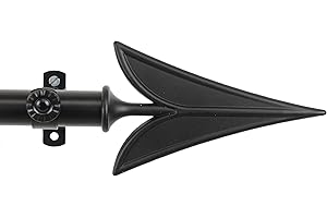 Rod Desyne 4825-662 Arrow Adjustable Window Curtain Rod Set, 66 to 120-Inch, Black