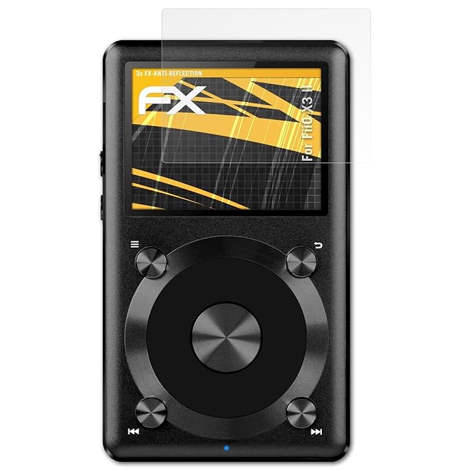 atFoliX Panzerfolie kompatibel mit FiiO X3 II Schutzfolie, entspiegelnde und stoßdämpfende FX Folie (3X)