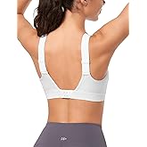 Yvette Supportive Adjustable Sports Bras for Women High Impact Molded Cup Sports Bra Large Bust Wireless Running