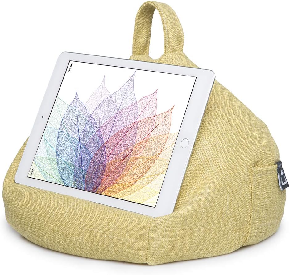 iBeani iPad and Tablet Stand/Bean Bag Cushion Holder For All Devices, Citrus