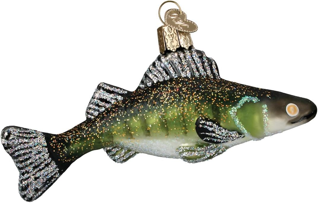 Ornaments - Old World Christmas Ornaments: Fish Collection Glass Blown Ornaments for Christmas Tree, Walleye