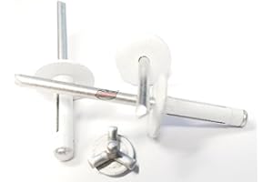 EDGE PERFORMANCE PRODUCTS White Exploding Pop Rivets 3/16" Tri-Fold Large Head Aluminum Mandrel .040 - .354 Grip Range Fastener
