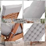 Warmiehomy Grey Garden Patio Beach Cushion 160x50x8cm Non-Slip view 3