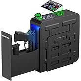 Fingerprint Biometric Gun Safe, Slider Bedside Pistol Safe for Handgun with 3 Ways Quick Access Mounted Gun lock Box for Nightstand, Bed, Desk, Wall, Dresser