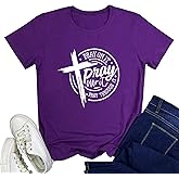LOOKFACE Womens Pray Graphic Tees Cute Tops