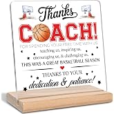 Thank You Gifts for Basketball Coach,Thanks Coach! Acrylic Plaque Sign, Appreciation Gifts, Office Home Desk Decor Sign