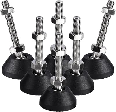 Mesee M8 Swivel Leg Levelers 6pk Nylon Anti-slip Adjustable Glide Feet for