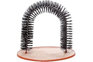 Grooming Cats Arch Brush Carpet Base Groomer Massager Scratcher for Controlling Shedding and Claws Groomer Arch Brush Large f