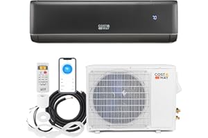 COSTWAY 24000 BTU Wifi Enabled Mini Split Air Conditioner & Heater, 21 SEER2 208-230V Inverter AC Unit Cools Rooms up to 1500