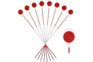 Driveway Reflectors Markers for Snow Plowing, 36-48" Reflective Driveway Steel Metal Reflective Post, Double-Sided High Visib