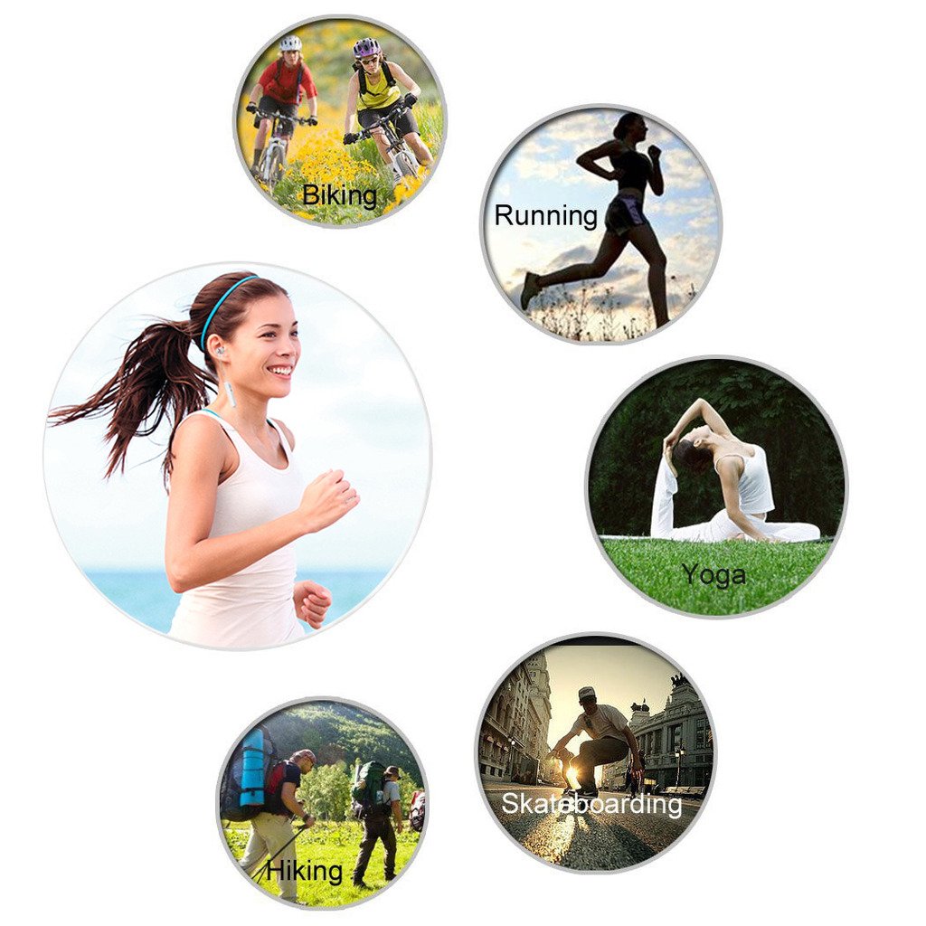 Bluetooth Headphones, Wireless Earphones with Noise Cancelling Microphone, Sweatproof in-ear Earbuds Stereo Sport Headset For Iphone 5 5s 6 6s 7 plus Samsung Galaxy s7 s6 edge Android IOS phone