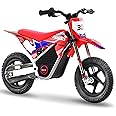 AIII Electric Dirt Bike for Kids 3-7, High Performance Racing Grade Motorcycle, Up to 8MPH, 2 Speed Settings, 12-Inch Off-Road Tires, Rear Disc Brakes & Advanced Shock Absorption, Red