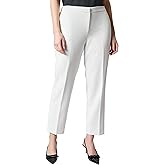 Kasper Womens Elastic Back Pant W Side Slits
