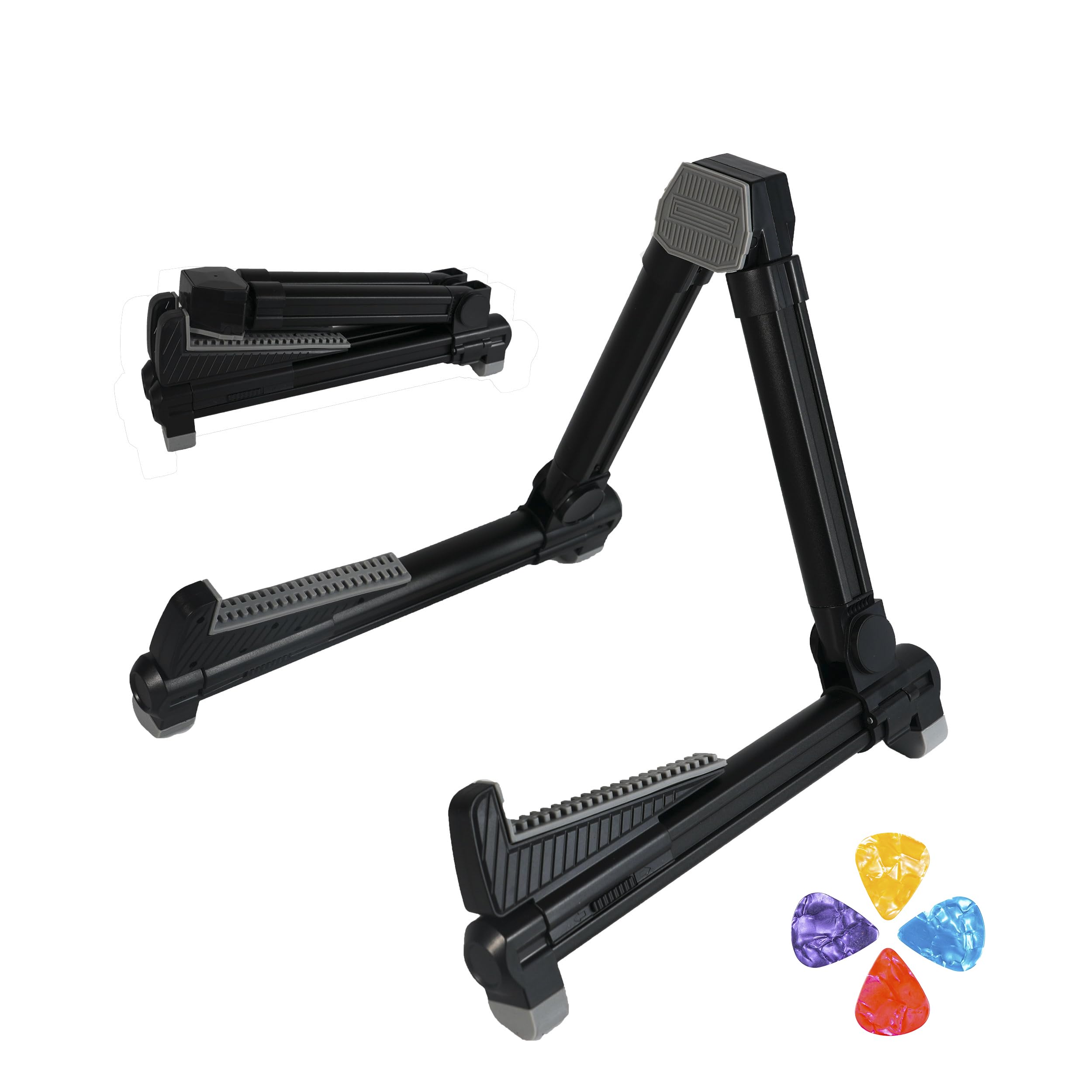 Neciuvy Guitar Stand,Aluminium Guitar Rack,A-Frame Folding Guitar Stands Floor for Banjo,Mandolin,Ukulele(Black)