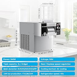 Fajiduo Snowflake Ice Machine, 176 LBS/24H