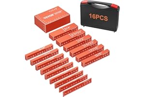VEVOR Setup Blocks Woodworking Tools, 16-Piece, Precision Height Gauge Block Set, with Clearly Laser Engraved Size Markings a