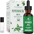 Naturenics Peppermint Essential Oil - 100% USDA Organic Mentha Piperita Therapeutic Grade-Natures Solution for Pain Relief, R