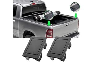 TTCR-II Compatible With Ram Bed Rail caps 2009-2018, Rear Truck Bonneau Covers Stake Pocket Plugs for Ram 1500 2500 3500 Big Horn/Classic/Laramine/Limited/Long Star/Rebel/SLT/Sport/Tradesman (2 Packs)