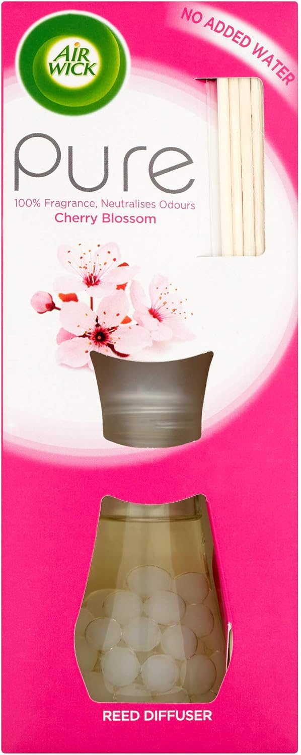 Air Wick Reed Diffuser Multipack, Cherry Blossom Scent, Pack of 5 x 25 ml, 6 Weeks of Long-Lasting Freshness - Image 4
