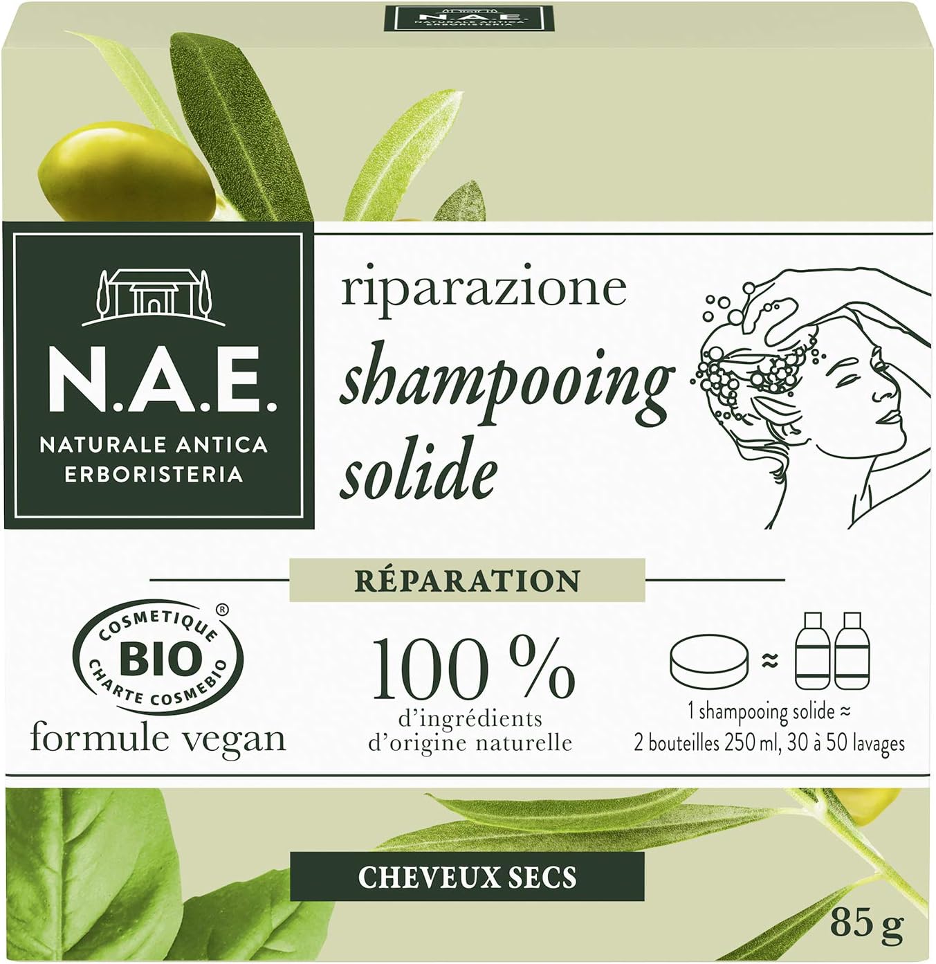 N.A.E. Stable shampoo organic repair for dry hair 85 g, 85 g (Pack of 1)