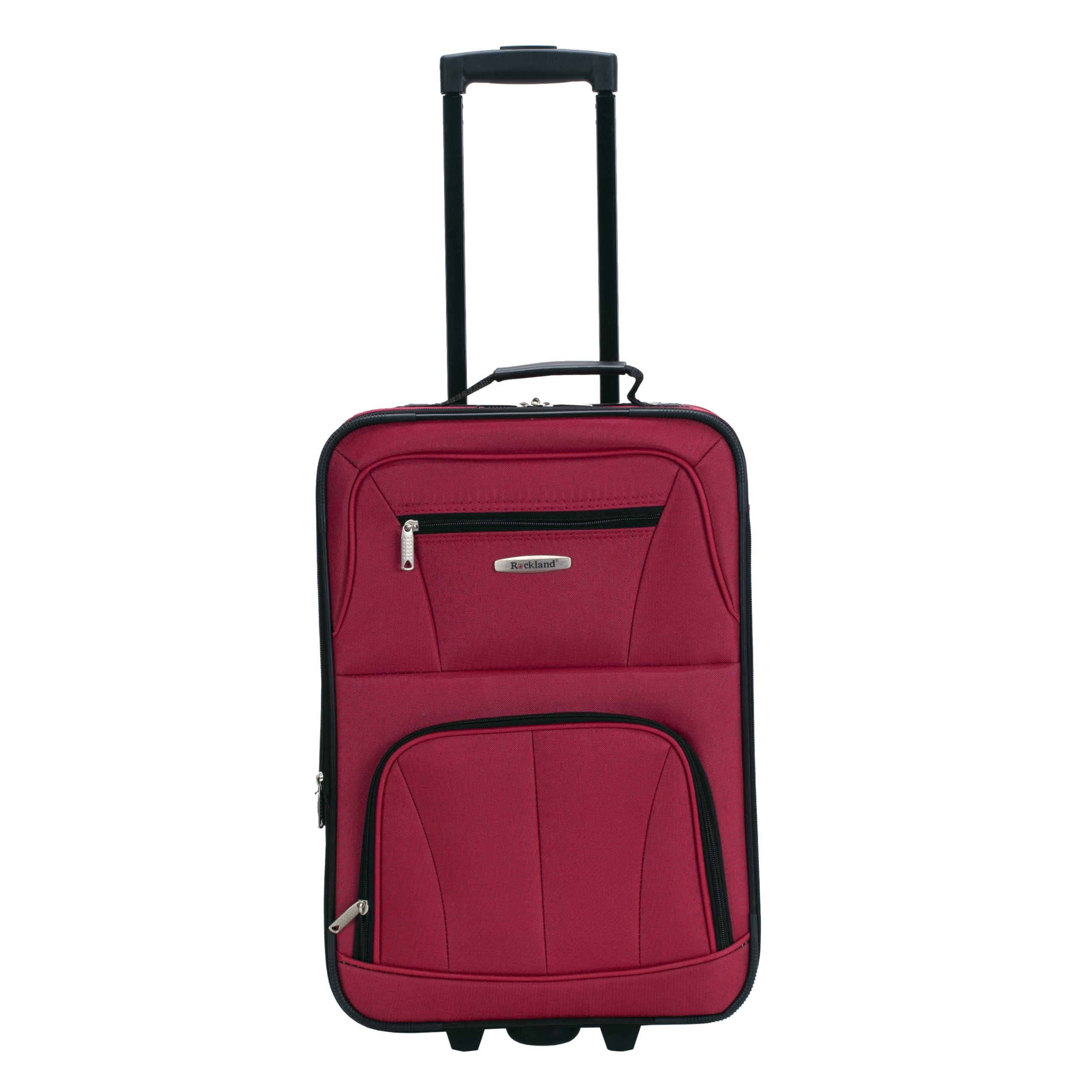Rockland Fashion Softside Upright Luggage Set,Expandable, Red, 2-Piece (14/19)