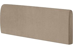 uxcell Bed Headboard Slipcover, 1.5m Stretch Bed Headboard Cover Dustproof Protector Cover Jacquard Furniture Cover for 1.4-1.7m Headboard, Brown