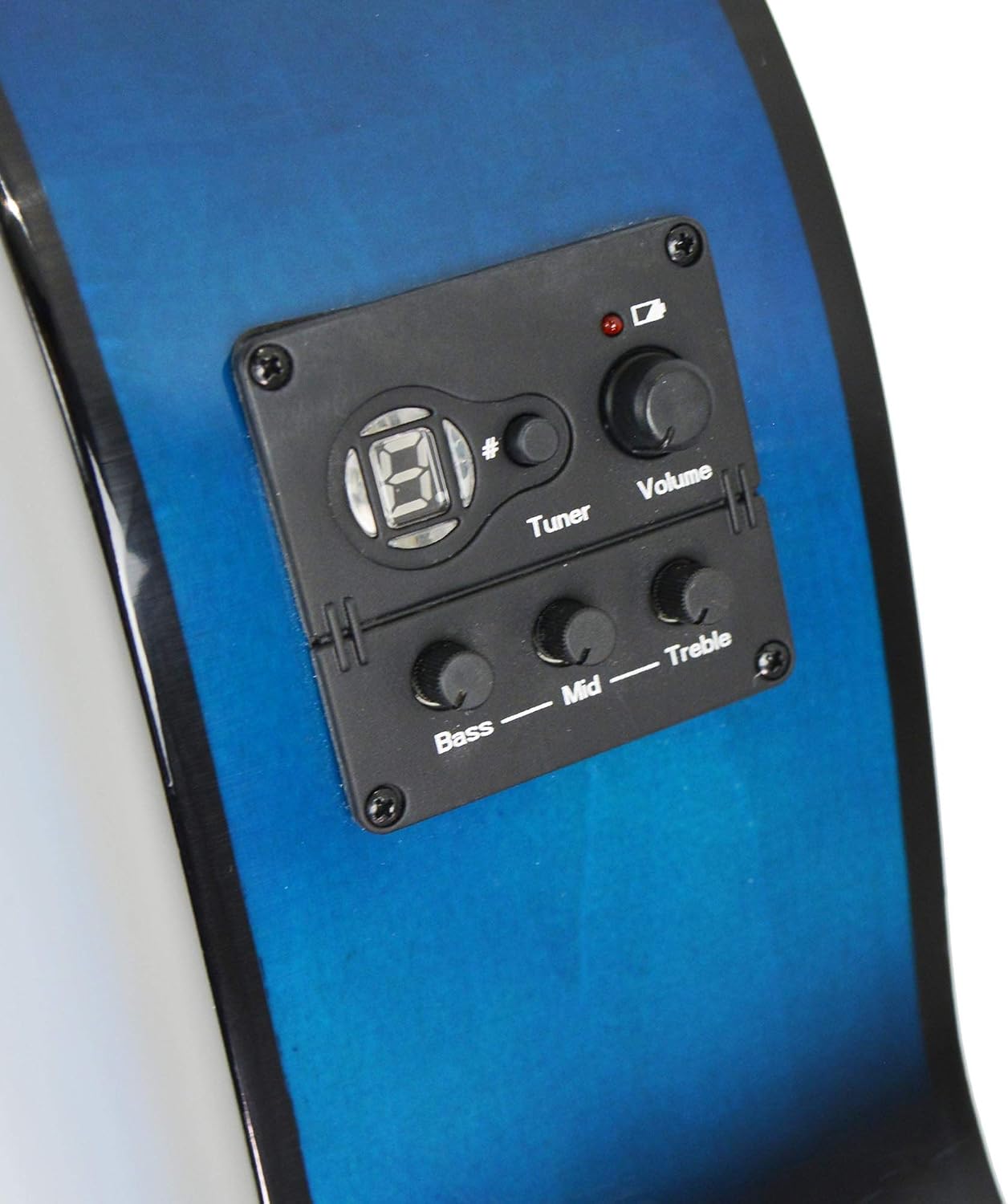3rd Avenue 4/4 Full Size Cutaway Electro Acoustic Guitar Pack for Beginners with Built-in Tuner and EQ – Blueburst - Image 4