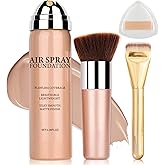 AIUEO Airbrush Makeup Foundation Spray, Lightweight Silky Mist Spray Full Coverage Foundation Makeup for Smooth Radiant Skin-07 Medium